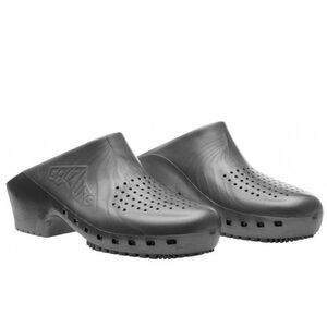 Calzuro Classic Bihos Work Nurse Rubber Black Slip-On Clog Holes Women 8.5-9.5